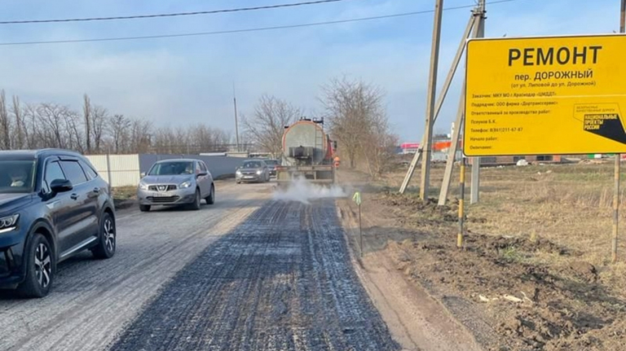 В краснодарском посёлке Индустриальный обновят пять участков дорог