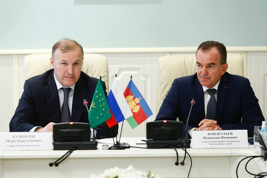 Губернатор Кубани обсудил с главой Адыгеи дальнейшие планы на сотрудничество в экономической отрасли
