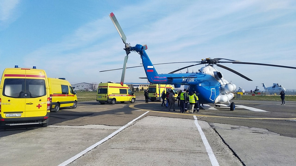 Четверых детей, постарадавших при взрыве газа в Гудермесе, вертолётами доставили в ККБ 1 Краснодара