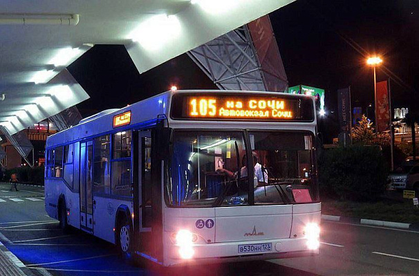 В Сочи запустили круглосуточный автобус в аэропорт