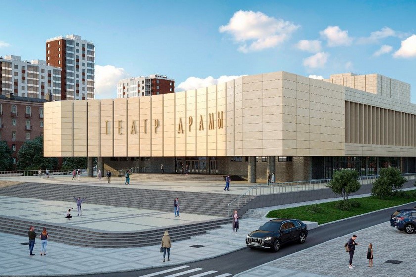 Стартовали работы по реновации фасада Краснодарского театра драмы